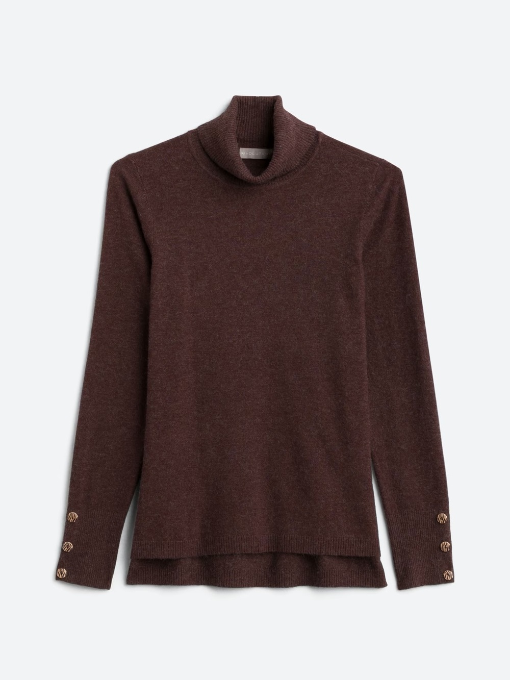 Evolution by Cyrus Bertha Button Cuff Turtleneck Sweater Medium Stitch Fix Cozy